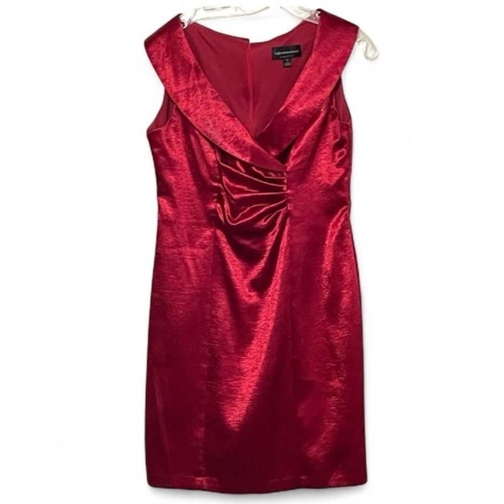 Connected Apparel Shimmering Red Mini Dress Size 12 *READ*
